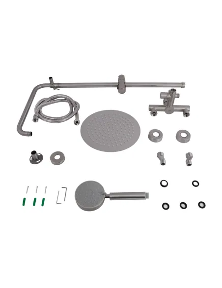 Душевая система со смесителем Lidz Aria 1020 нержавеющая сталь