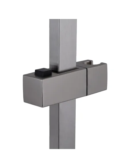 Душевая стойка с держателем Lidz Niagara 321 Nickel, прямоугольная 