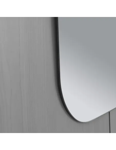 Дзеркало для ванної кімнати Lidz Nicolel LD78NI6085, прямокутне із закругленими кутами, 600х850 мм.