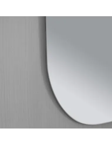 Дзеркало для ванної кімнати Lidz Nicolel LD78NI6085, прямокутне із закругленими кутами, 600х850 мм.