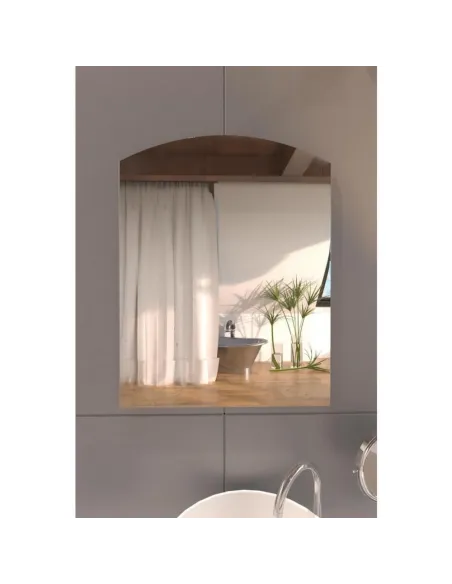 Дзеркало для ванної кімнати Lidz Wieza LD78WI4559, прямокутне з дугоподібним верхом, 455х590 мм