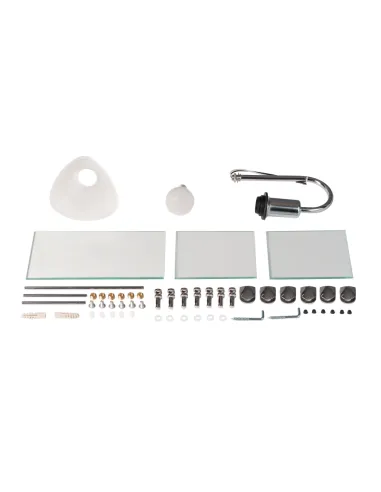 Зеркало для ванной Lidz Sofi LD78WA4560, 3 полочки, ассиметичное, со светильником, 680х875х100 мм