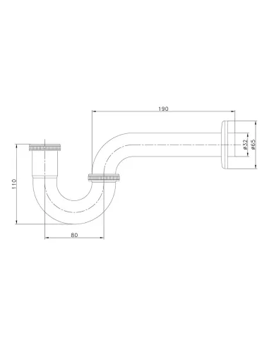 Сифон для умывальника ITAL HF6023, 1 1/4 дюйма