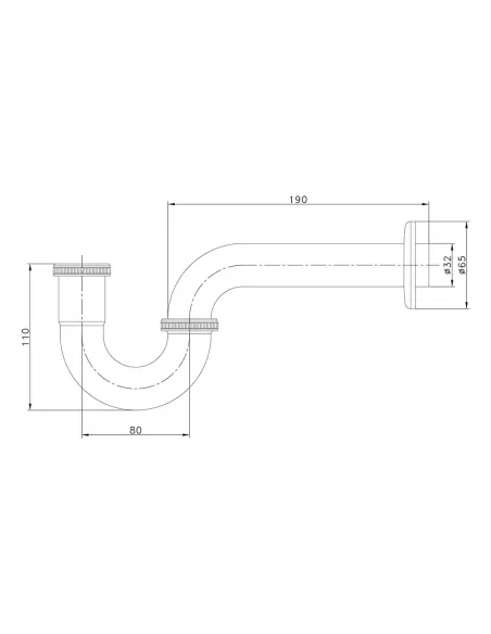 Сифон для умивальника ITAL HF6023, 1 1/4 дюйма