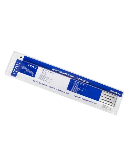 Каналізаційний трап ITAL IT03-FT01/500, лінійний, комбінований затвор