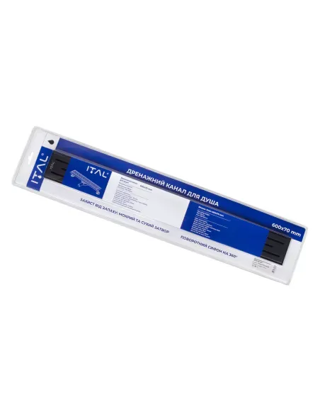 Каналізаційний трап ITAL IT03-FT01/500B, лінійний, комбінований затвор