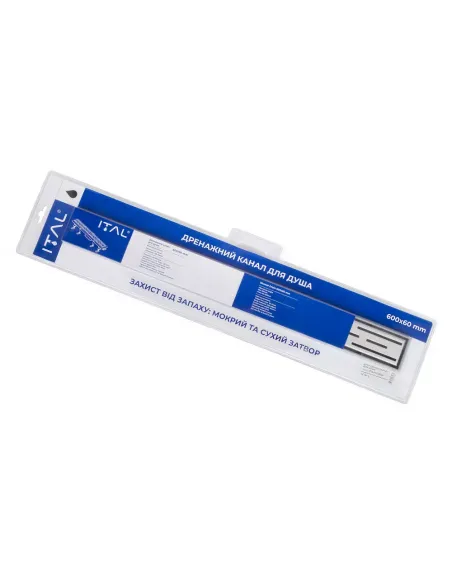 Каналізаційний трап ITAL IT13-FT01/600, лінійний, комбінований затвор