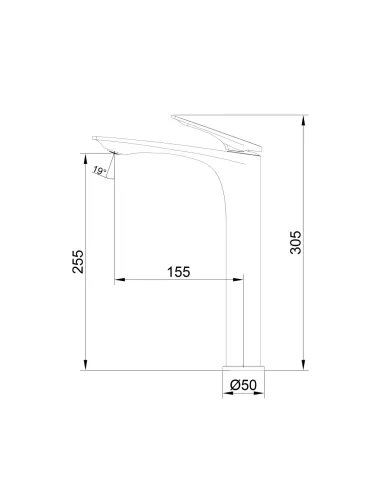 Смеситель для умывальника Qtap Vlasta New QTVLA269CRM45652 Chrome однорычажный
