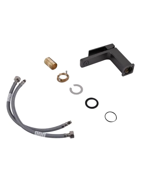 Змішувач для умивальника Qtap Gemini QTGEM270GMB45676 Gunmetal Black PVD одноважільний