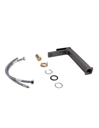 Змішувач для умивальника Qtap Gemini QTGEM269GMB45680 Gunmetal Black PVD одноважільний