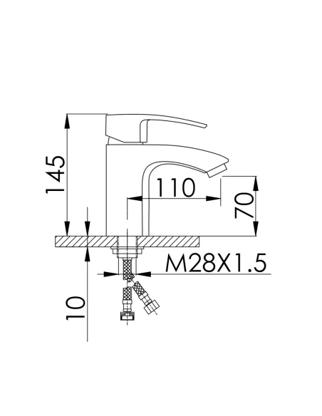 Смеситель для умывальника Qtap Swan Eco QTSWA270CRM45532 Chrome однорычажный