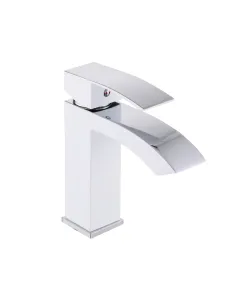 Смеситель для умывальника Qtap Swan Cascada QTSWA270CRW45568 Chrome/White однорычажный