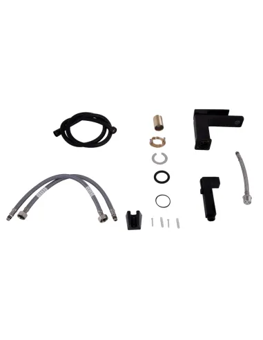 Смеситель для умывальника с гигиеническим душем Qtap Gemini QTGEM272BLM45690 Black Matt