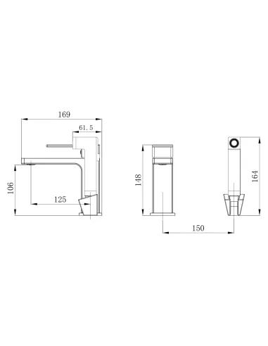 Смеситель для умывальника с гигиеническим душем Qtap Gemini QTGEM272CRW45691 Chrome/White