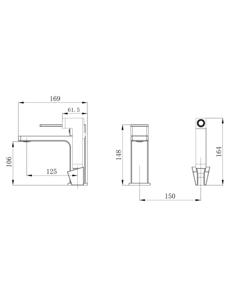 Смеситель для умывальника с гигиеническим душем Qtap Gemini QTGEM272CRW45691 Chrome/White