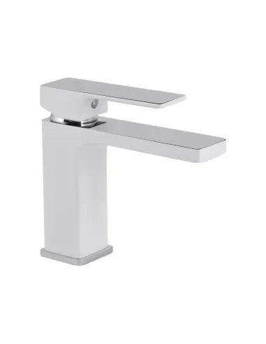 Змішувач для умивальника з гігієнічним душем Qtap Gemini QTGEM272CRW45691 Chrome/White