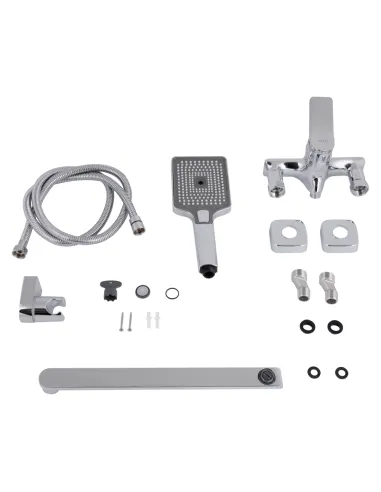 Смеситель для ванны Qtap Presto QTPRE2601CRM45573, с длинным изливом, Chrome с душевым набором