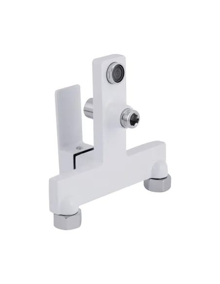 Смеситель для ванны Qtap Gemini QTGEM259CRW45683 Chrome/White с душевым набором