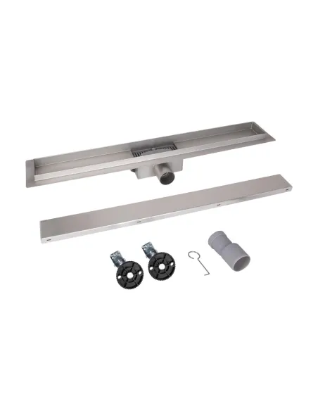 Душовий лінійний трап Qtap Taurus Tile500, сухий затвор, нержавіюча сталь, 500 мм