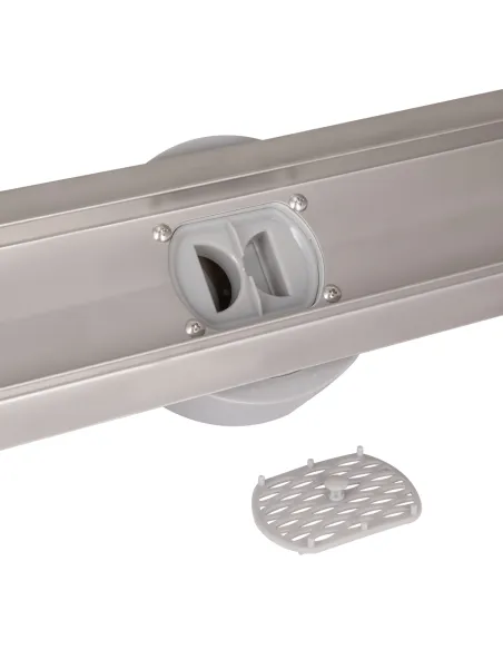 Душевой линейный трап Qtap Scorpio Tile600, сухой затвор, нержавеющая сталь, 600 мм