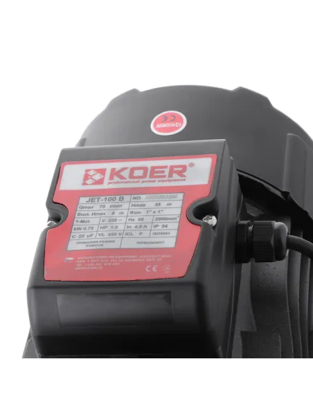 Центробежный поверхностный насос Koer JET-100B, 0.75 кВт