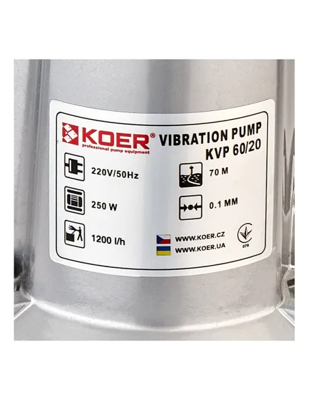 Вибрационный насос для скважины Koer KVP 60/20 0.25 кВт
