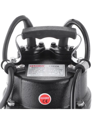 Фекальный насос Koer WQD 20 -15-1,5 FREZA 1.5 кВт, с режущим механизмом