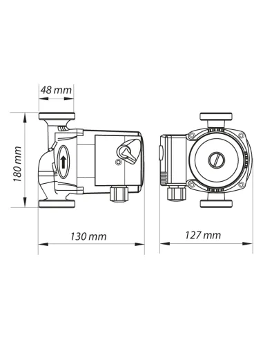 Циркуляційний насос Koer KP.GRS-25/4-130, без гайок