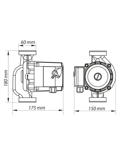 Циркуляційний насос Koer KP.GRS-32/8-180 з гайками