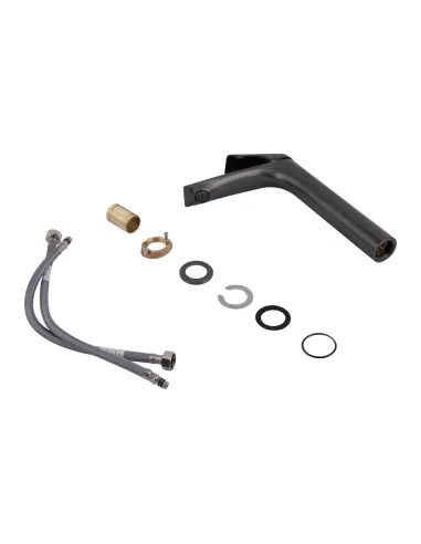 Смеситель для умывальника Qtap Vlasta New QTVLA269GMB45653 Gunmetal Black PVD однорычажный