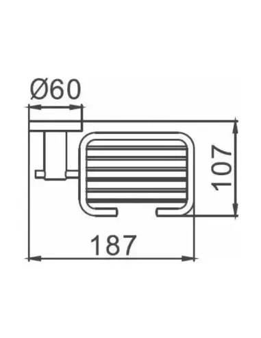 Мыльница Frap F30102-1 металлическая, настенная, нержавеющая сталь