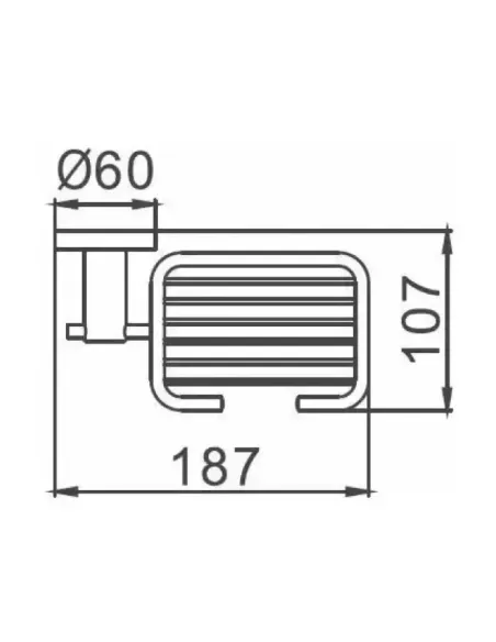 Мильниця Frap F30102-1 металева, настінна, нержавіюча сталь