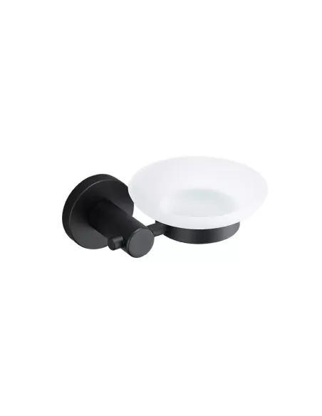 Мыльница Frap F30202 металлическая, настенная, нержавеющая сталь, черный
