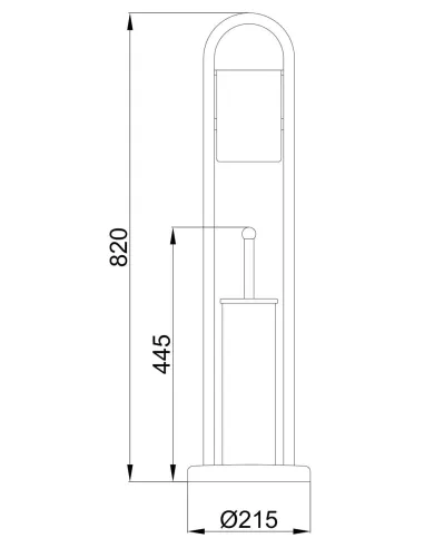 Йоржик для унітазу Frap F903, підлоговий з папероутримувачем, хром