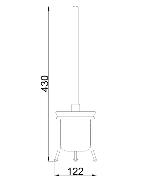 Ершик для унитаза Frap F905, напольный, стеклянный хром