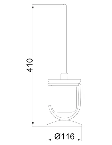 Йоржик для унітазу Frap F910, підлоговий, скляний хром