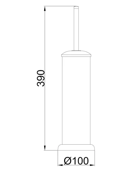 Йоржик для унітазу Frap F901, підлоговий, хром
