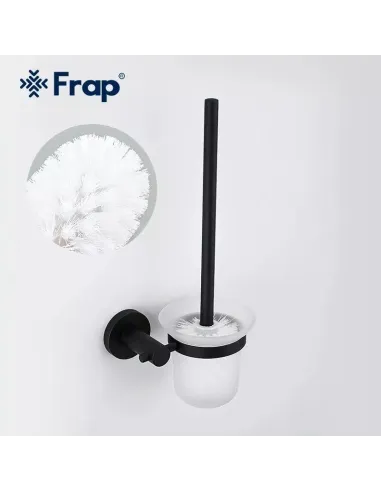 Ершик для унитаза Frap F30210, настенный, нержавеющая сталь, черный