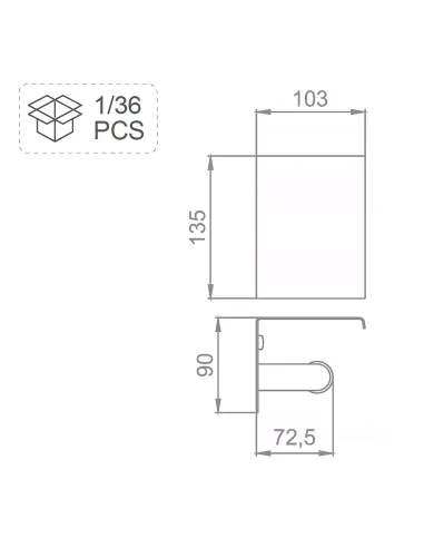 Тримач для туалетного паперу Frap F502-6 з поличкою, чорний