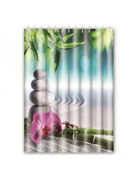 Шторка для ванної Frap F8607, з кільцями, з малюнком Натхнення, 1800 х 1800 мм