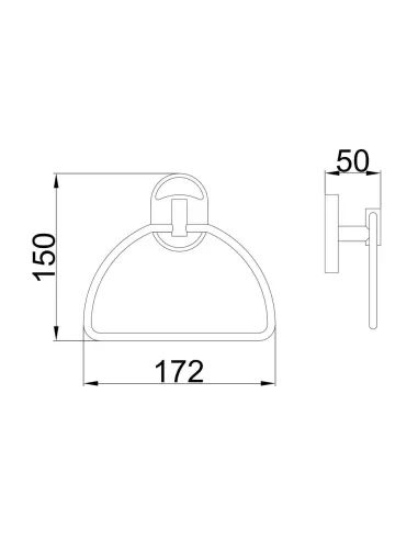 Держатель для полотенец Frap F1904-2, хром