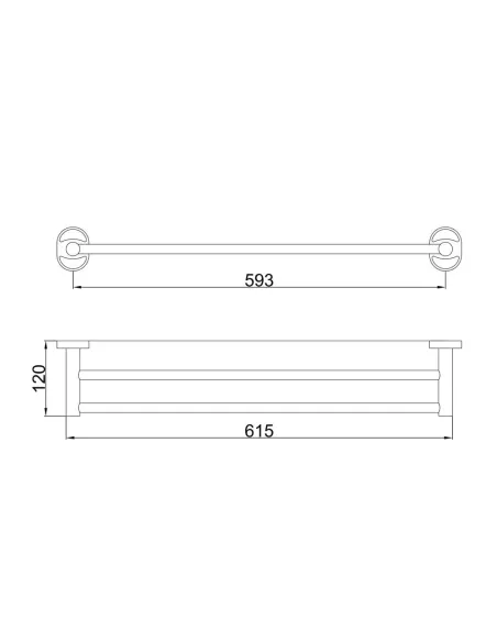 Держатель для полотенец Frap F1909, 600 мм, хром