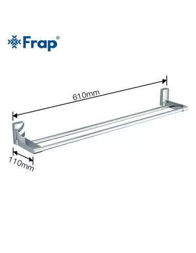 Держатель для полотенец Frap F1809 двойной, 600 мм, хром