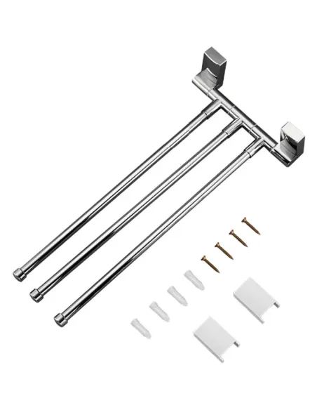 Тримач для рушників Frap F1813 потрійний поворотний, 397 мм, хром