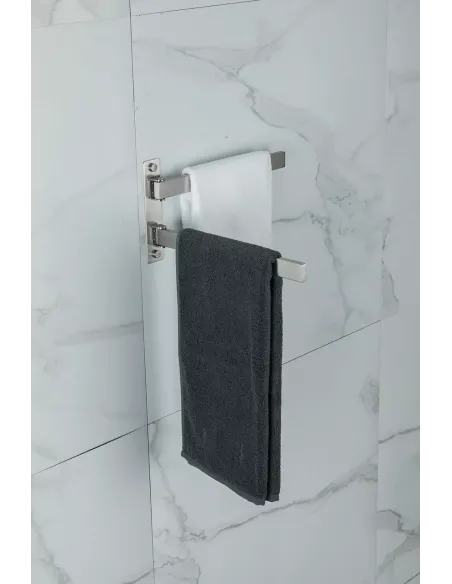 Держатель для полотенец Frap F30412 двойной поворотный, 278 мм, нержавеющая сталь