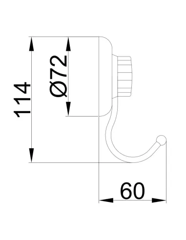Крючок для полотенец Frap F3905 на присоске, хром
