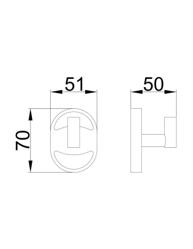 Гачок для рушників Frap F1905-1, хром