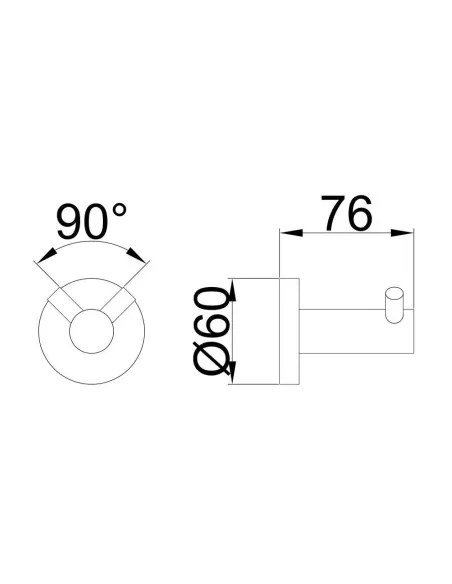 Крючок для полотенец Frap F30205, нержавеющая сталь, черный