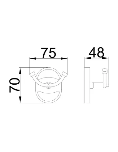 Крючок для полотенец Frap F1905-2, двойной