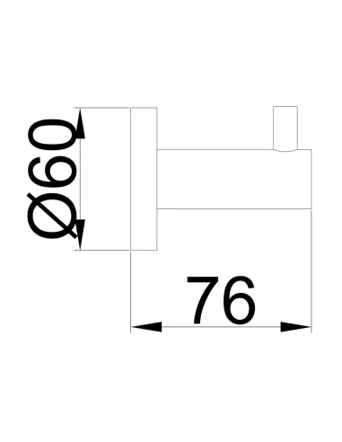 Гачок для рушників Frap F30205-2, подвійний, нержавіюча сталь, чорний